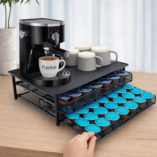 Range Capsules Café Coulissant Noir | Gain de Place | PureKaz